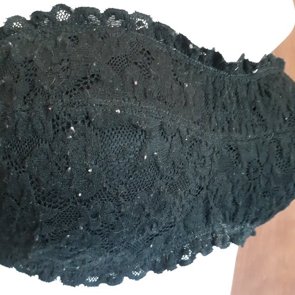 Aerie Black Lace Bandeau Bra Medium - Picture 8 of 9